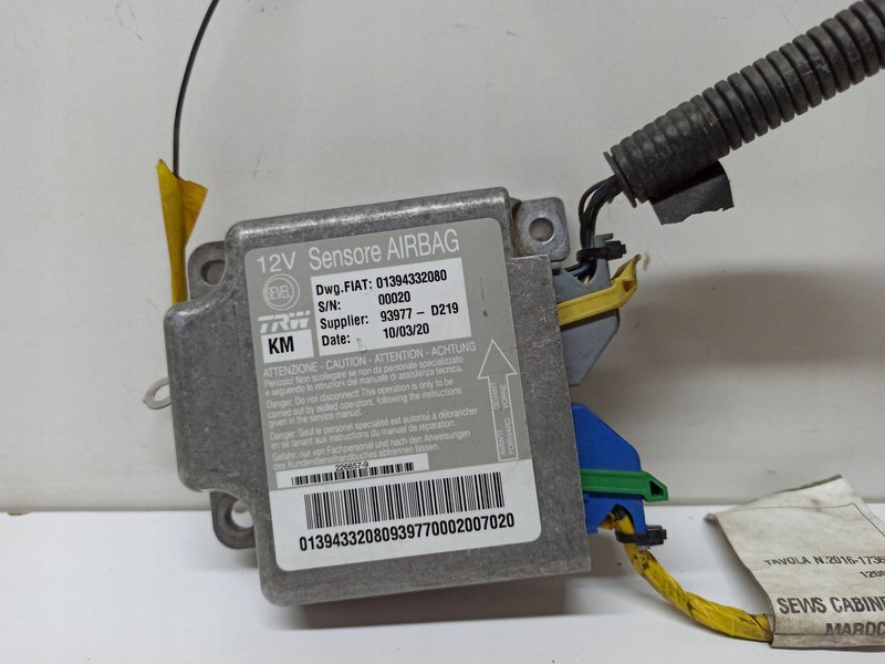 FIAT DUCATO III MODUŁ SENSOR AIRBAG PODUSZEK 01394332080